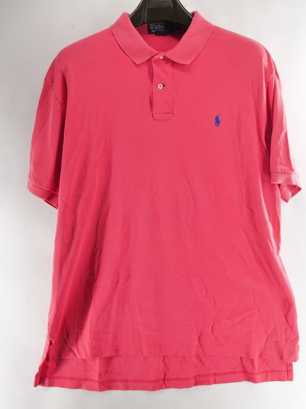 VTG Polo Ralph Lauren Men's XL Red Short Sleeve Classic Fit Pique Cotton Polo - Picture 1 of 8